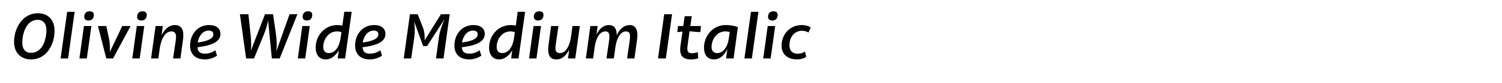Olivine Wide Medium Italic
